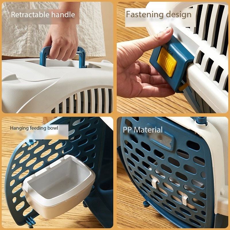 Pet Carrier Cage (Blue)