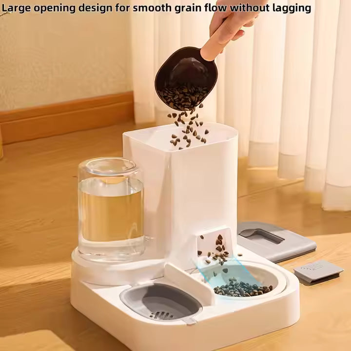 Pet Food Bowl and Water Bottle Set