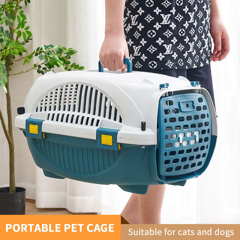 Pet Carrier Cage (Blue)