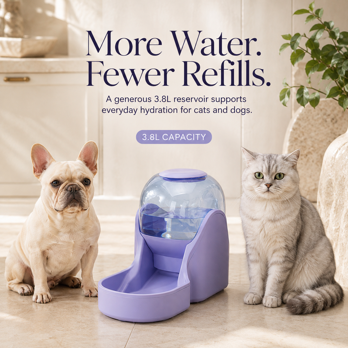 3.8L automatic water dispenser for cats and dogs