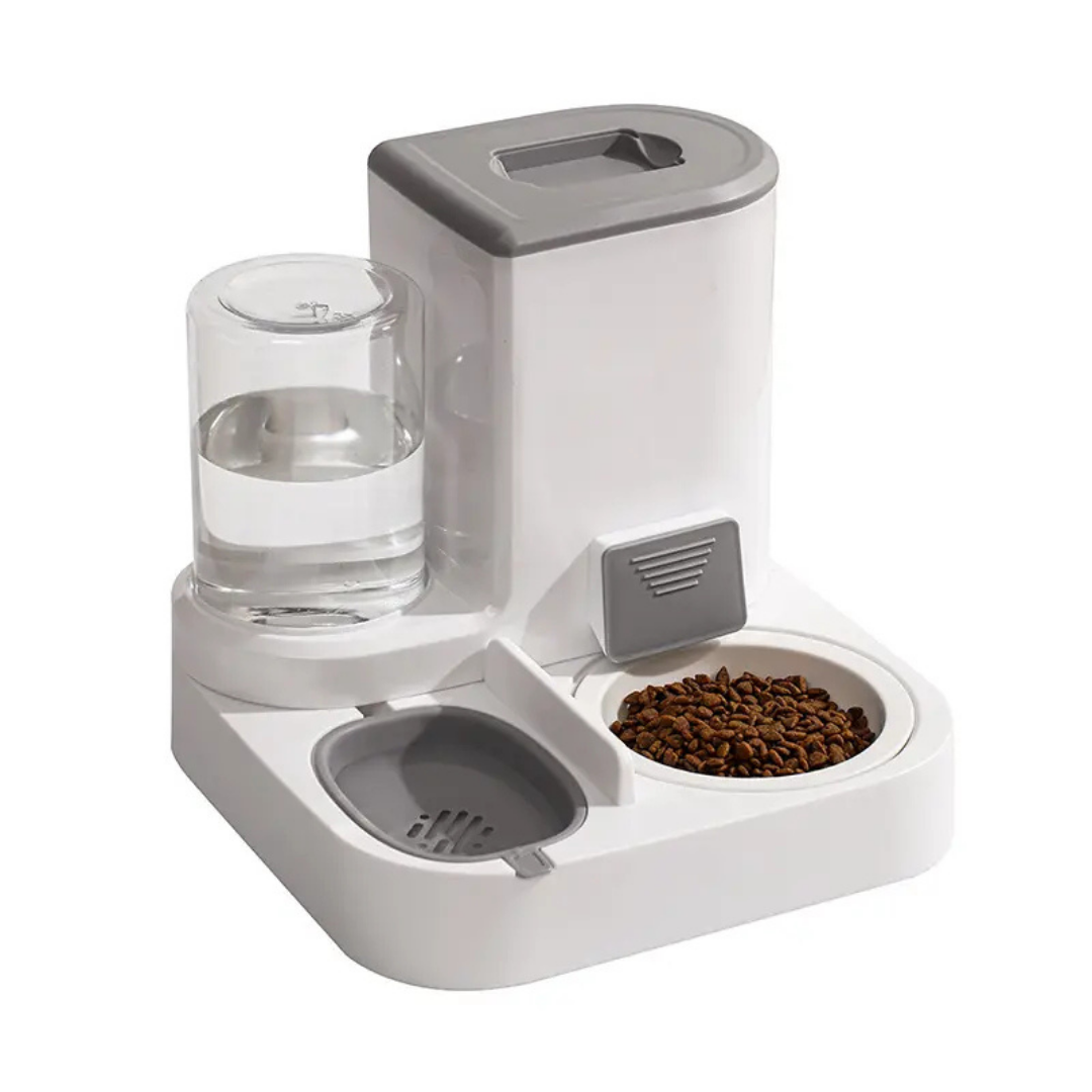 Pet Food Bowl and Water Bottle Set