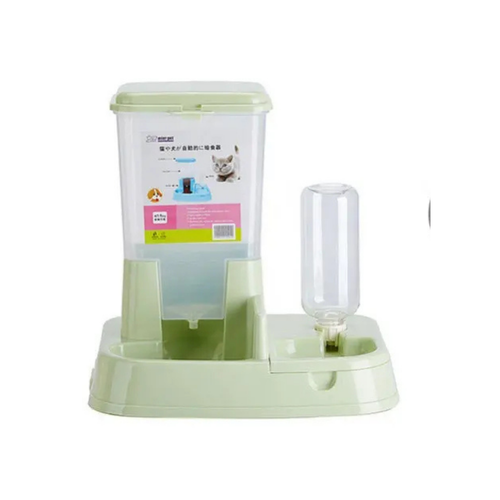Pet Food Bowl and Water Bottle Set