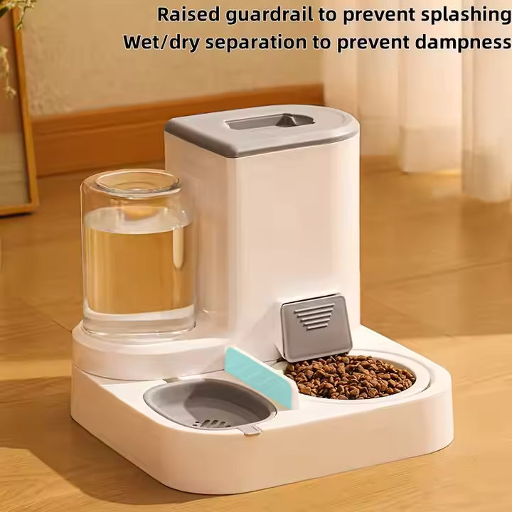 Pet Food Bowl and Water Bottle Set
