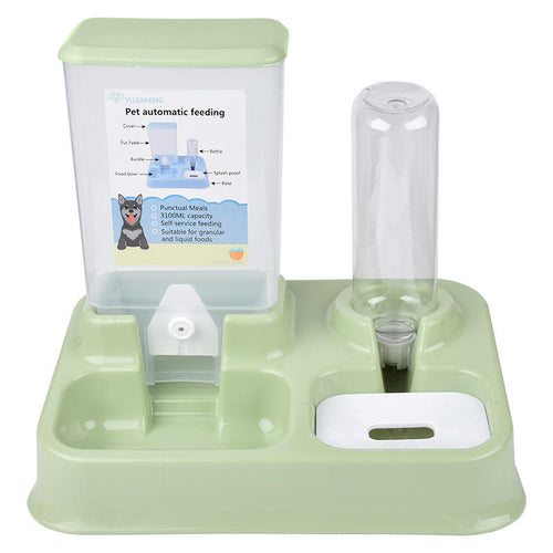 Pet Food Bowl and Water Bottle Set