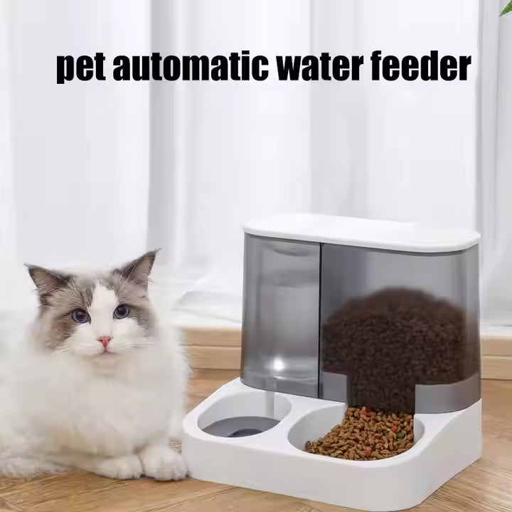Pet Food Bowl and Water Bottle Set