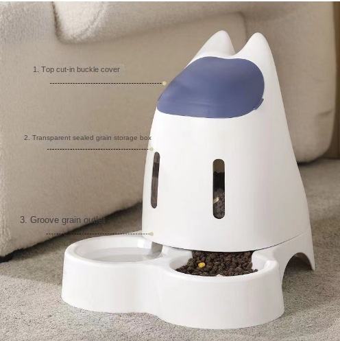 Pet Food Bowl and Water Bottle Set