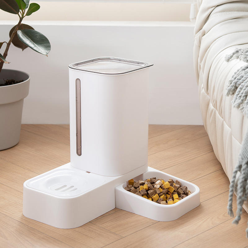 Pet Food Bowl and Water Bottle Set
