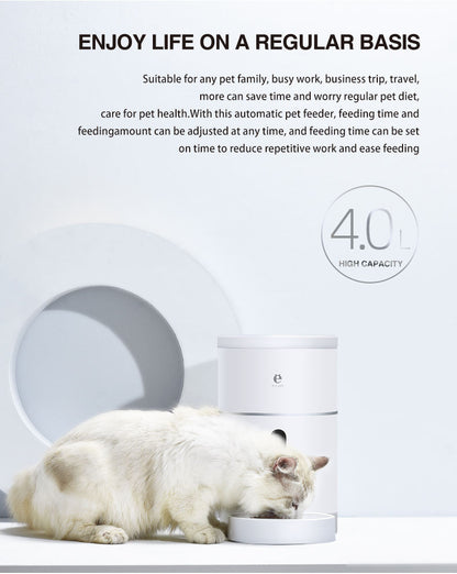 Wifi App Control 4L Automatic Pet Food Feeder