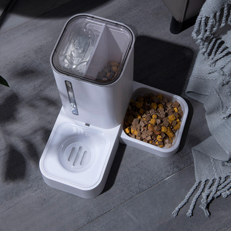 Pet Food Bowl and Water Bottle Set