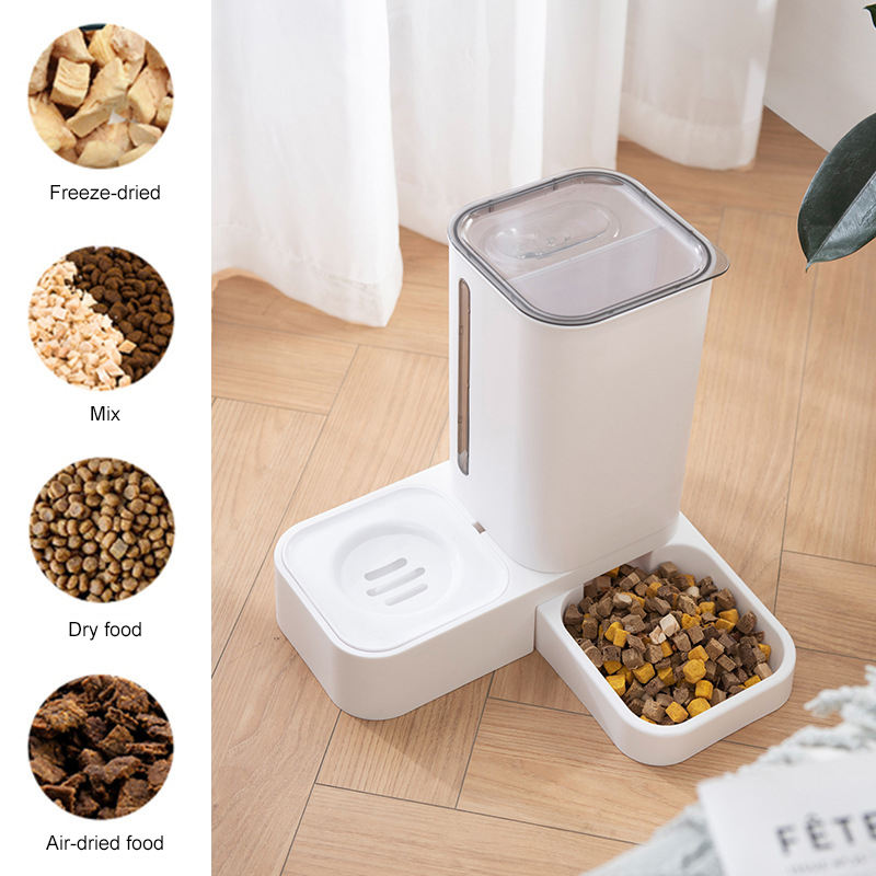 Pet Food Bowl and Water Bottle Set