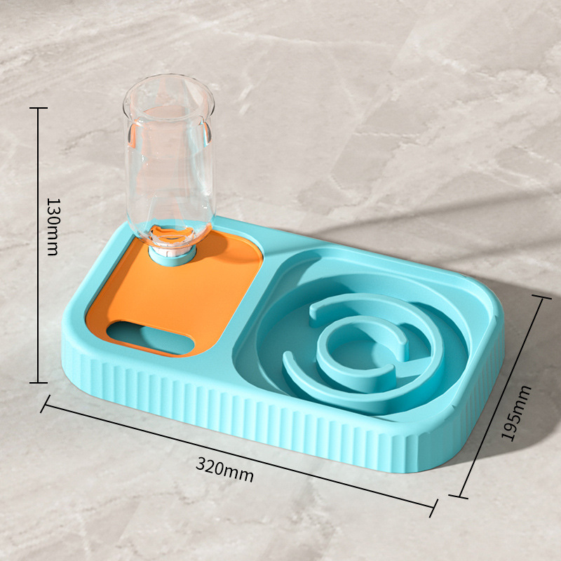 Pet Food Bowl and Water Bottle Set