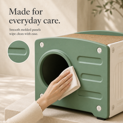 Easy clean molded cat house panels