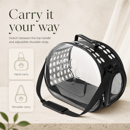 Top handle and shoulder strap carrying options