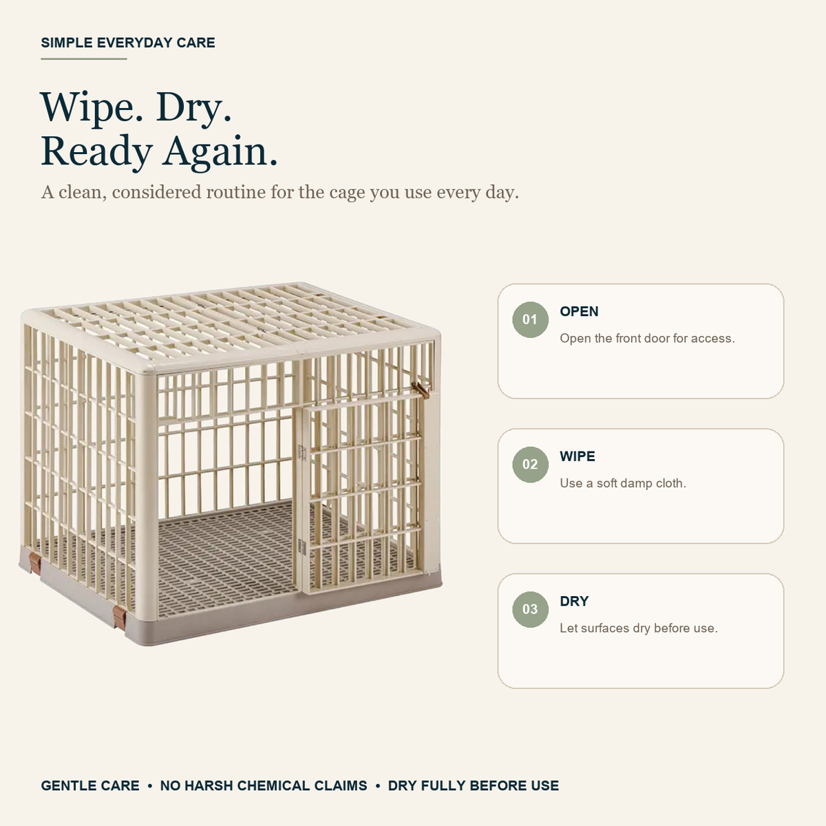 Pet Cage easy care cleaning guide