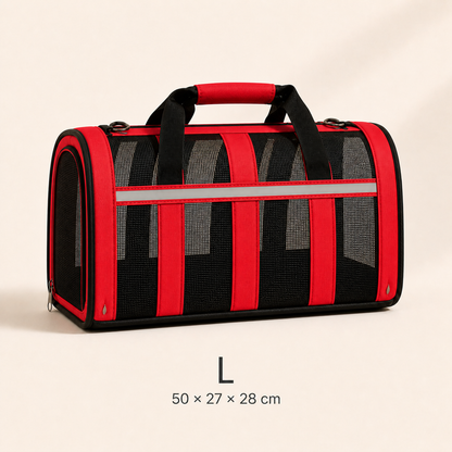 Large pet travel carrier 50 by 27 by 28 centimeters