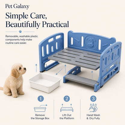 Blue pet bed care guide