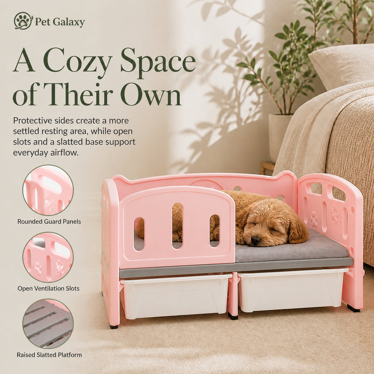 Pet bed comfort and airflow