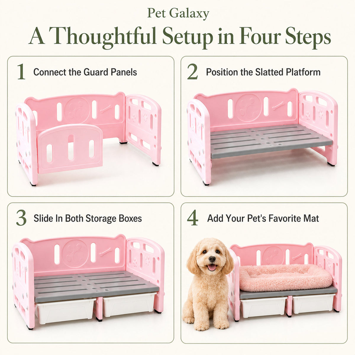 Pet bed setup