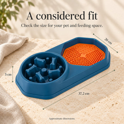 Pet slow feeder tray dimensions 37.2 by 20 by 5 cm